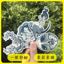 Personality realistic tattoo stickers factory direct deer sun moon tattoo pattern water transfer sticker