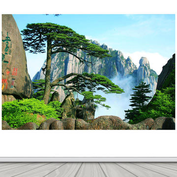 黄山風景画&壁掛け金具 黄山風景画&壁掛け金具
