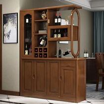 Modern Chinese living room entrance partition cabinet entry door double-sided storage cabinet Solid wood room cabinet wine cabinet screen foyer cabinet