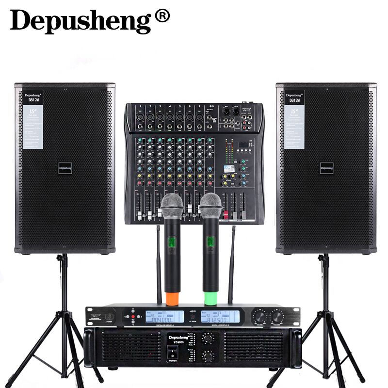 DEPUSHENG D812 Single 12-inch Professional KTV Audio Set Sound Box Stage Wedding Project Anti-monitoring