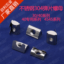 Stainless steel 304 European standard National standard aluminum profile accessories with shrapnel nut block 20304045 type M4M5M6M8