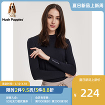 Hush Puppies Ladies Inner Long Sleeve Legging Semi-High Neck Black T-Shirt) WC-21513D