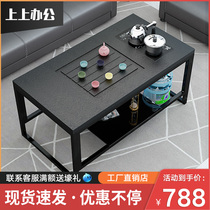Office sofa fire stone kung fu tea table simple modern marble tea table office coffee table with induction cooker