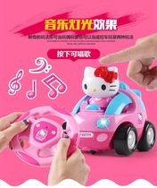 New children boys and girls cartoon resistant to drop wireless remote control kittyKT Hello Kitty Light Music Electric Toys