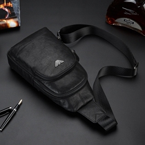 New Amari Chest Bag Men Genuine Leather Single Shoulder Bag Mens Slanted Satchel Boomer Youth Business Headlayer