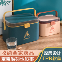 Large-capacity household medicine box family compartment medicine box multi-function Medical First Aid Kit B