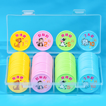 Mickey Bear childrens reward points Custom plastic small discs Happy learning card Learning reward card exchange tokens
