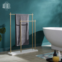 artikel Yati brass marble floor-to-ceiling light luxury vertical non-perforated bathroom towel hanging