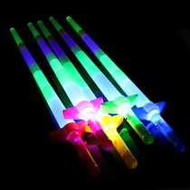 Childrens toys luminous telescopic sword fluorescent four-section rod will glow small gifts silver light waving stick props stall