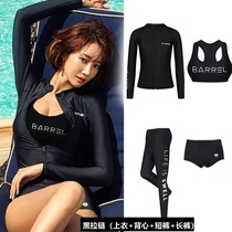 Womens diving suit split long sleeve trousers sunscreen swimsuit quick-drying jellyfish slim thin surf snorkeling conservative suit summer