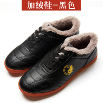 Wu Impression Tai Chi Shoes Men's Fall Winter Plus Cashmere Thickened Beef Tendon Bottom Tai Chi Practice Shoes Martial Arts Shoes Tai Chi Cotton Shoes Women