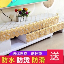 TV cabinet tablecloth Waterproof PVC coffee table tablecloth nightstand cover cloth Nordic shoe cabinet mat Long tablecloth dust cover