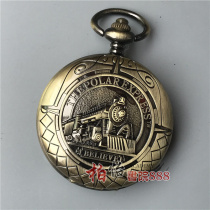 Antique pocket watch double open mens mechanical clock Antique miscellaneous ancient mechanical watch craft ornaments Old copper watch town house