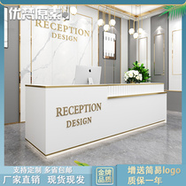 Multi-functional cash register commercial coffee shop front desk company reception desk barber shop modern simple photography floor bar counter