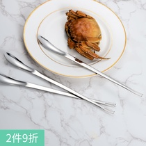 Export 18 10 stainless steel crab needle crab dig crab meat spoon seafood eat crab tool integrated 23 5cm long