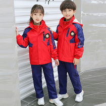 Primary school uniforms outdoor detachable three-piece set autumn and winter kindergarten uniforms childrens winter uniforms