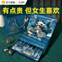 Lipstick gift box set national wind niche makeup big brand carved Forbidden City full box to send girlfriend brilliance 1029