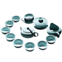 Sus Ceramics Ru Kiln Tea Set High Quality Rich Teapot Cover Bowl Complete Kung Fu Tea Set with Gift Boxes