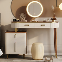  Solid wood dressing table Small apartment walnut dressing table Bedroom retractable new Chinese dressing table storage cabinet All-in-one
