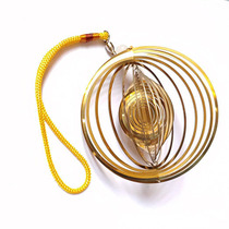 Round Chinese modern ornaments Golden 3d three-dimensional rotating wind chime hanging decoration creative girl bedroom aerial hanging decoration