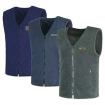 New velvet vest fleece cold warm zipper warm vest waistcoat navy blue velvet vest