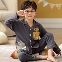 Boys pajamas spring and autumn cotton childrens home clothes long sleeves