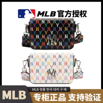 Korea MLB small square bag camera bag New NY old flower shoulder crossbody bag Shoulder bag ins womens satchel