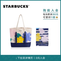 Starbucks Scarf Tote Bag Set Canvas Bags Shoulder Bag Tote Large Capacity Fresh Gift Scarf