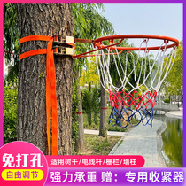 Punch-free outdoor basketball frame indoor and outdoor wall-mounted adult standard basketball hoop childrens shooting rack home basket