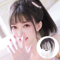 Real hair 3D air bangs wig female net red French fake bangs naturally leave the sea head hair replacement without trace wig film