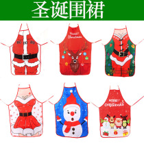 Christmas Decorations Christmas Skirt Restaurant Attendant Christmas dress with dress Red Apron Santa snowman