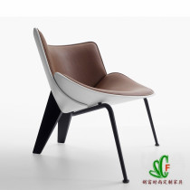 Designer FRP easy chair Shell chair Balcony lunch break chair Model room sales office reception chair professional