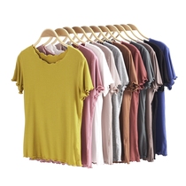 2021 new Modal short-sleeved pajama tops single piece T-shirt half-sleeved base homewear womens summer trend
