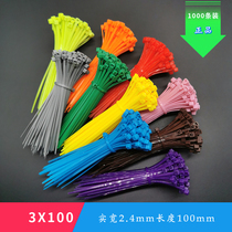 3 * 100mm 1000GB national standard cable tie multi-color cable tie optional self-locking gardening tie belt