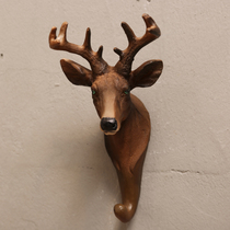 Deer head decoration adhesive hook home entrance entrance wall Nordic style creative cute key personality coat hook