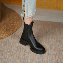 I remember you at a glance ~ but the salt can be sweet @ thick-soled Martin boots female English boots Chelsea boots