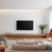 Japanese style simple Wood Wood TV cabinet wall-mounted partition plate hanging desk Shelf shelf custom