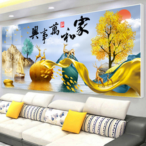 2021 New light luxury cross stitch living room line embroidery and Wanshixing atmospheric embroidery rich deer diy hand embroidery