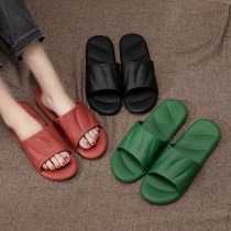 Home slippers female summer couple a pair of home simple Net red ins slippers bathroom soft bottom cool men