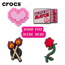 Crocs card Localchi Holes Cave Shoes Flowers 100 Change Patterns Valentines Day Girl Five Sets