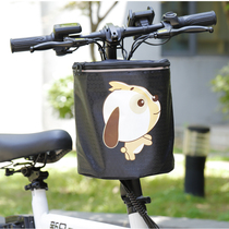 Folding bicycle cloth basket front car basket universal thick waterproof canvas hanging blue hanging basket skateboard electric car front pocket