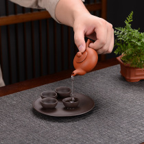 Tea pet ornaments can raise mini purple sand teapot cup set Small pocket fingertip pot tea play Kung Fu tea set