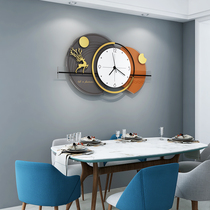 Nordic creative fashion simple wall clock Light luxury modern personality clock Wall hanging living room household atmosphere decorative clock
