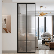 Entry Modern simple Nordic light luxury glass screen partition Living room Bedroom entrance Translucent Wrought iron decoration Household