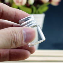5ML aluminum cap vial small screw glass bottle with cap sealed bottle thread mini bottle split wishing bottle drifting
