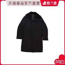 LIUJOUOMO black fur collar autumn winter casual woolen coat mens long coat