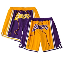 ROARING LITTLE EYES JUST DON JD LAKERS EMBROIDERED MESH SHORTS JAMES BRYANT
