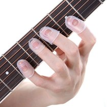 Play guitar finger protector silicone fingertip sleeve left hand anti-pain finger guard cover ukulele auxiliary artifact accessories
