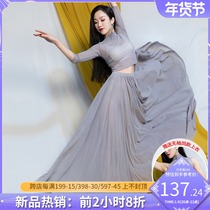 Song Liqi belly dance autumn and winter New suit fairy top big swing skirt high quality performance practice dress women
