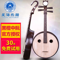 Beijing Xinghai Zhongruan musical instrument professional ebony 8516 Zhongruan steel flower rich headdress round hole